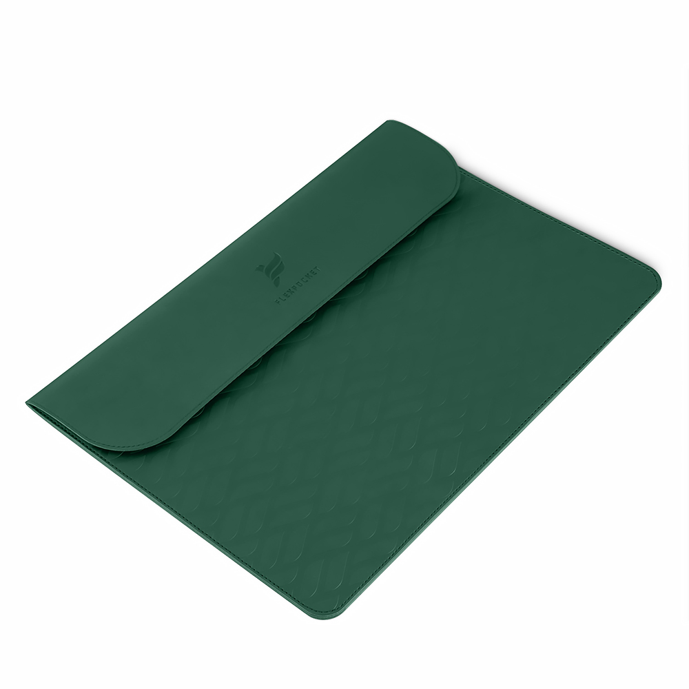 Папка для ноутбука на липучке, экокожа Soft Touch, тёмно-зелёная Папка для ноутбука на липучке, экокожа Soft Touch, тёмно-зелёная